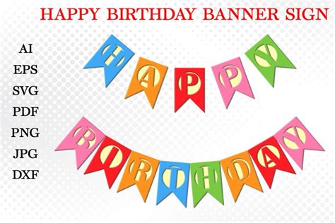 Download 143+ Happy Birthday Banner SVG Easy Edite